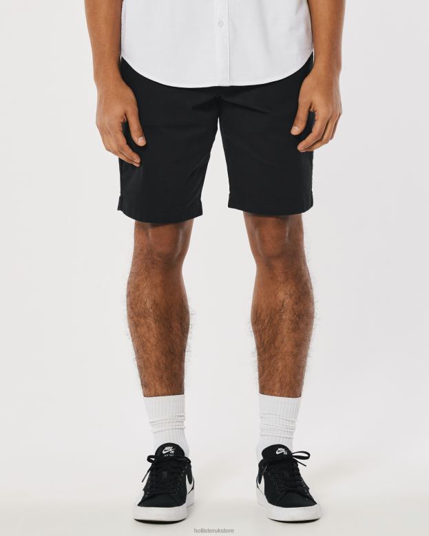 Bottoms Hollister Men Twill Jogger Shorts 9\\ 488201148 Black